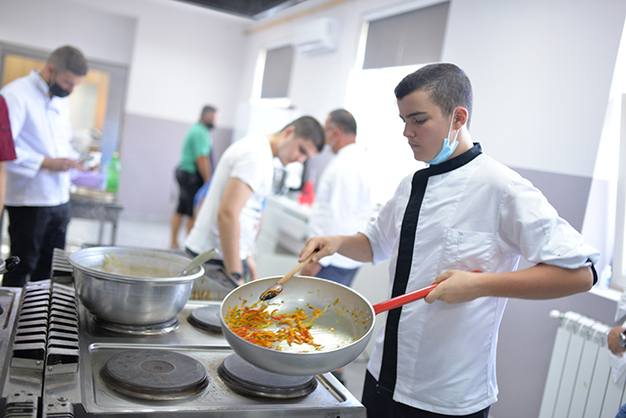 Moments from cooking during Culinary Workshop